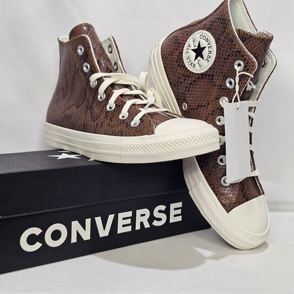 Converse Women's CTAS Snakeskin Print Hi Tops Size 7.5 A13393C NWT - Picture 1 of 8
